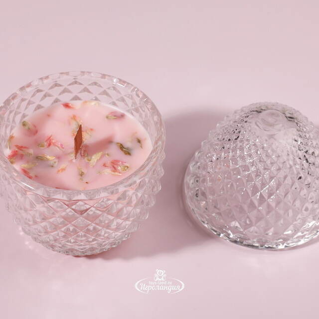 Ароматическая свеча Flora - Moroccan Rose 12 см, 20 часов горения EDG