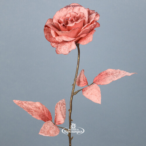 Искусственная роза Аурелия 60 см розовый бархат Kaemingk