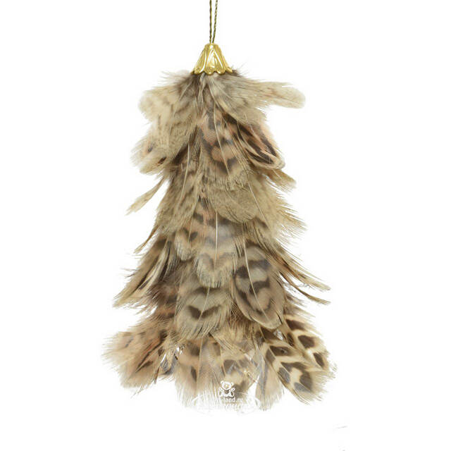 Елочная игрушка из перьев Suiza 10 см, подвеска Kaemingk