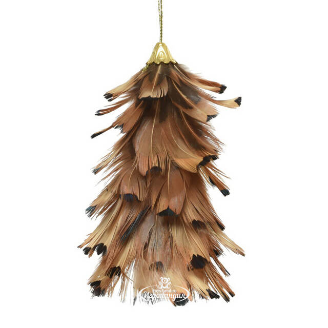 Елочная игрушка из перьев Andalicia 10 см, подвеска Kaemingk