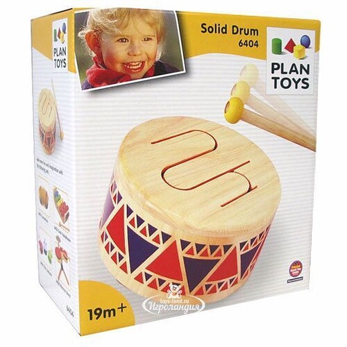 Детский деревянный барабан 16 см Plan Toys
