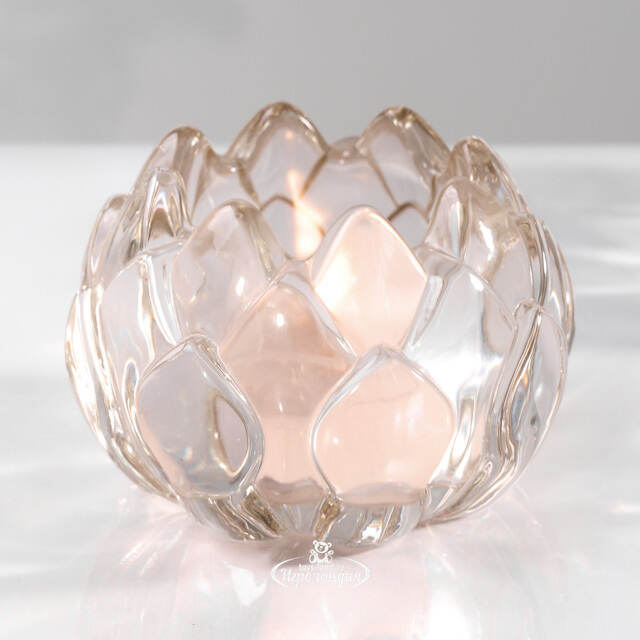 Стеклянный подсвечник для чайной свечи Артишок - Balcombe 8 см Kaemingk