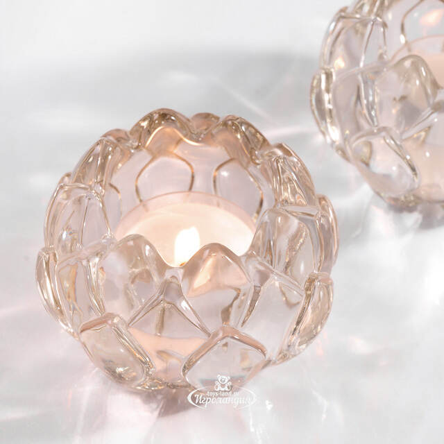 Стеклянный подсвечник для чайной свечи Артишок - Balcombe 8 см Kaemingk