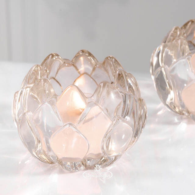 Стеклянный подсвечник для чайной свечи Артишок - Balcombe 8 см Kaemingk