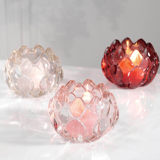 Стеклянный подсвечник для чайной свечи Артишок - Balcombe 8 см Kaemingk