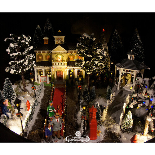 Набор статуэток Рождественские уличные фонари, 11 см, 8 шт, подсветка, батарейки Lemax