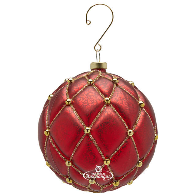 Елочные шары Opera Reale 10 см красные, 8 шт EDG