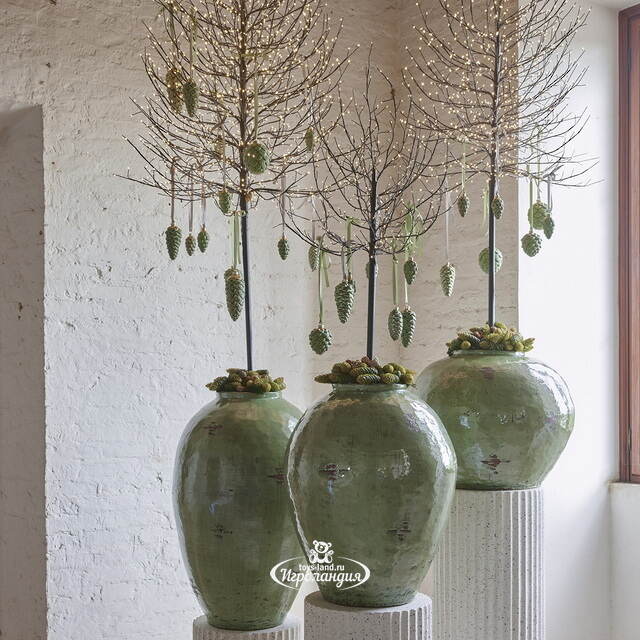 Елочные игрушки Шишки - Barleboro Lierna 10 см, стекло, 12 шт EDG (ЭДГ)