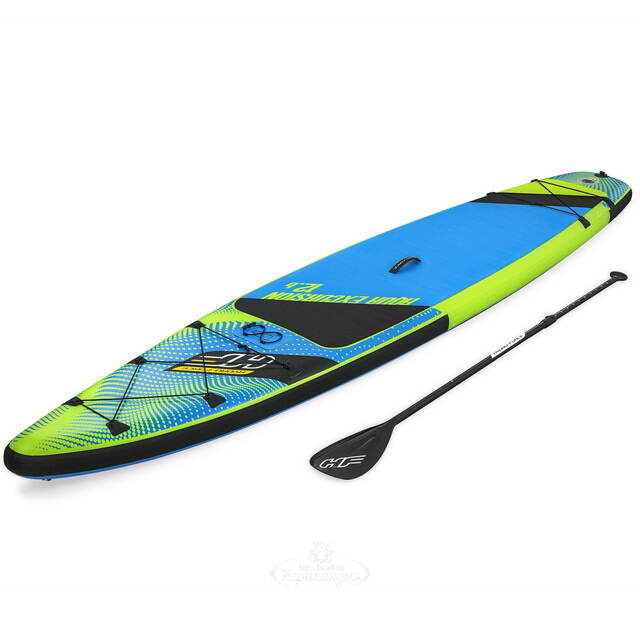 Надувной сап борд SUP Aqua Excursion Tech Set 381*79 см с аксессуарами Bestway