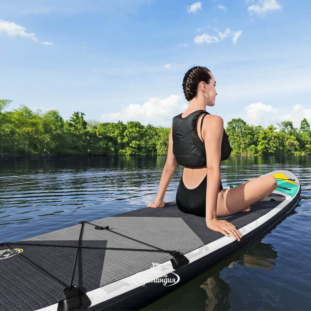 Надувной сап борд SUP Aqua Wander Travel 305*84 см с аксессуарами Bestway