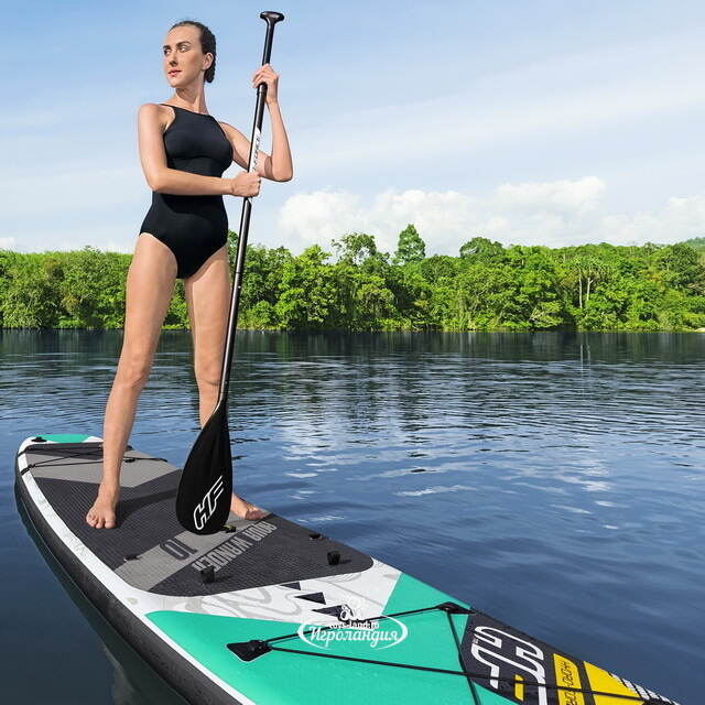 Надувной сап борд SUP Aqua Wander Travel 305*84 см с аксессуарами Bestway