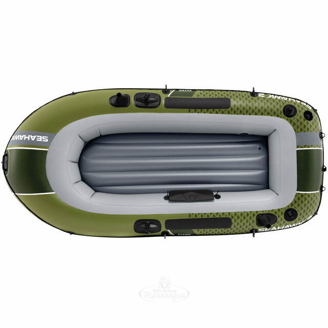 Надувная лодка Seahawk (Сихоук) двухместная 236*114*41 см + насос и весла INTEX (Интекс)