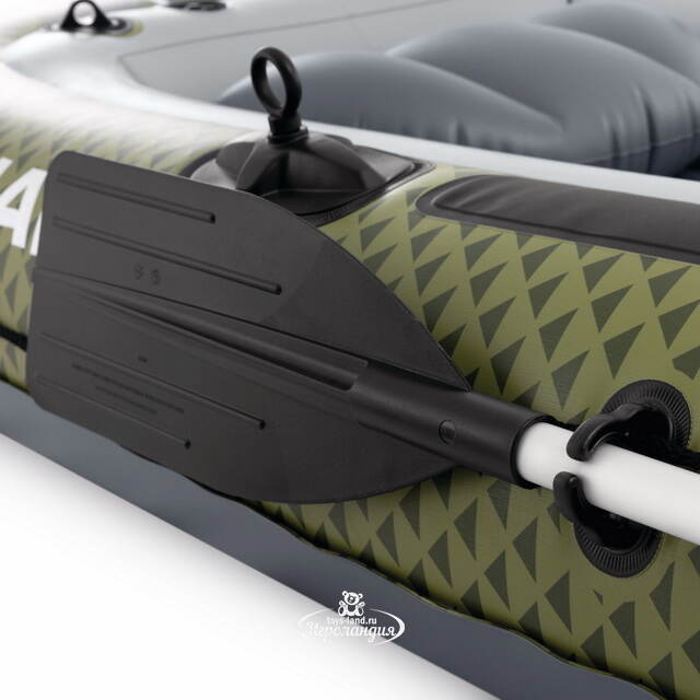 Надувная лодка Seahawk (Сихоук) четырехместная 351*145*48 см + насос и весла INTEX (Интекс)