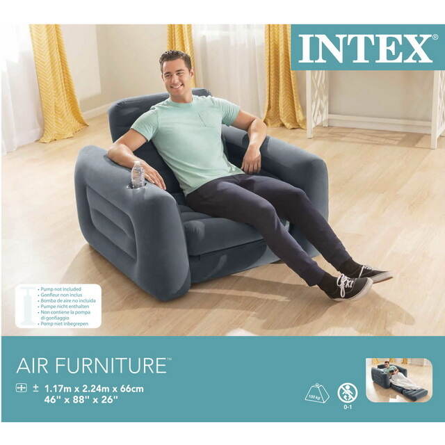 Надувное кресло-кровать Pull-Out Chair 117*224*66 см INTEX