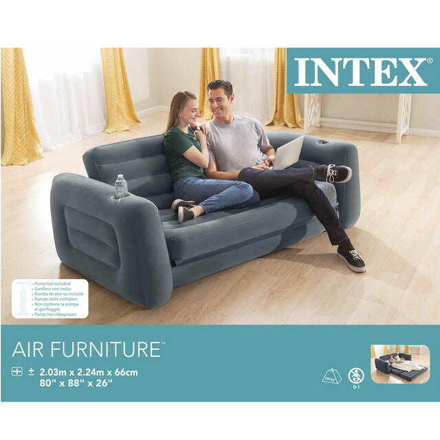 Надувной диван-кровать Pull-Out Sofa 203*224*66 см INTEX