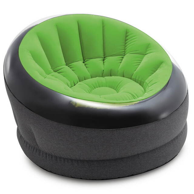 Надувное кресло Empire Chair 112*109*69 см зелёное INTEX