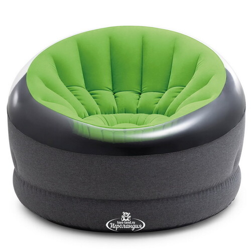 Надувное кресло Empire Chair 112*109*69 см зелёное INTEX
