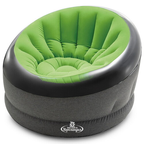 Надувное кресло Empire Chair 112*109*69 см зелёное INTEX