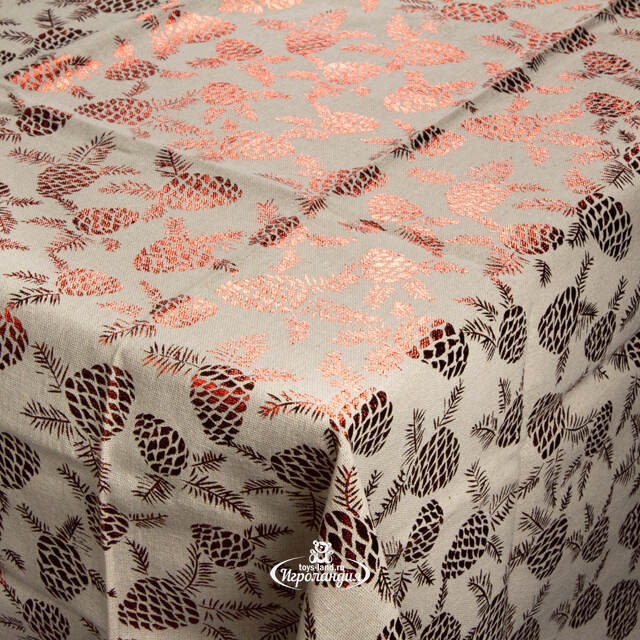 Новогодняя скатерть Нарядные Шишки 80*80 см Kaemingk