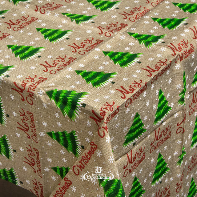 Новогодняя скатерть Веселое Рождество 80*80 см Kaemingk