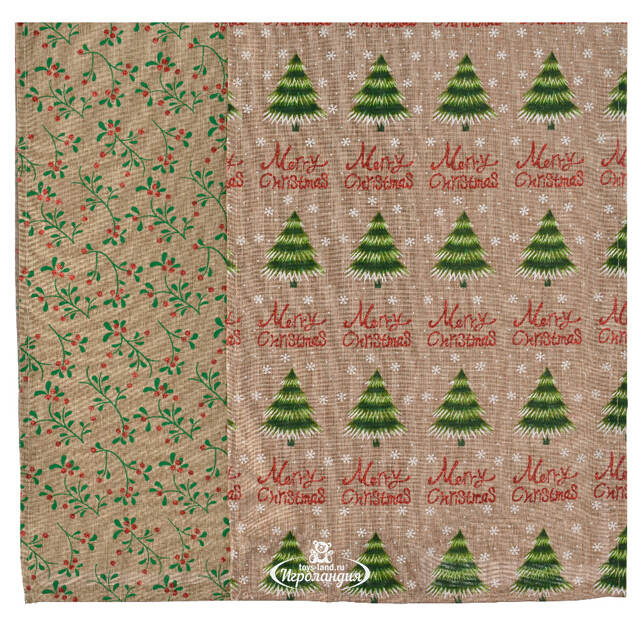 Новогодняя скатерть Веселое Рождество 80*80 см Kaemingk