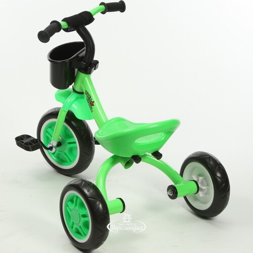 Велосипед трехколесный "Мультяшка 6688", зеленый Мультяшка