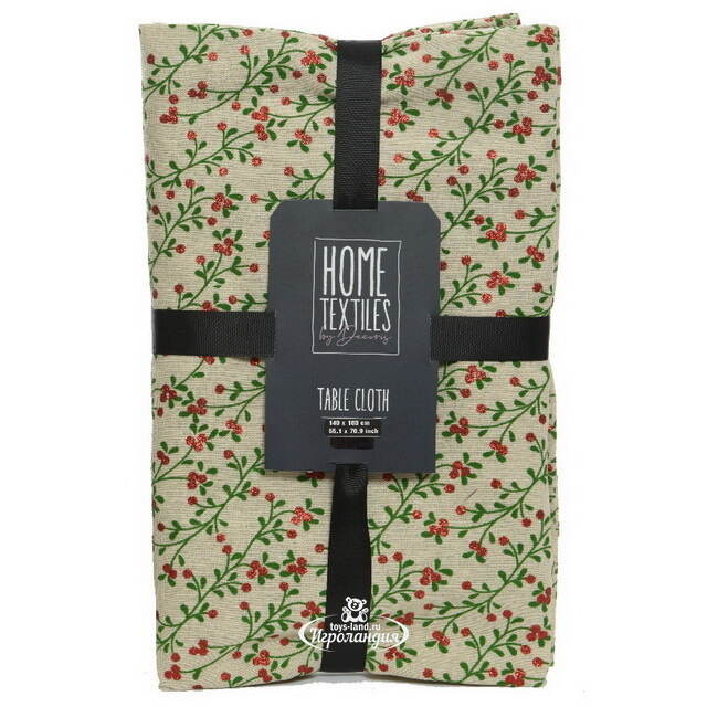 Новогодняя скатерть Аригано: Брусничный Сбор 180*140 см Kaemingk