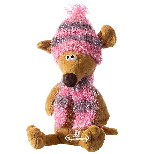 Мягкая игрушка Собака Чуча в розово-серой шапке 30 см Orange Toys