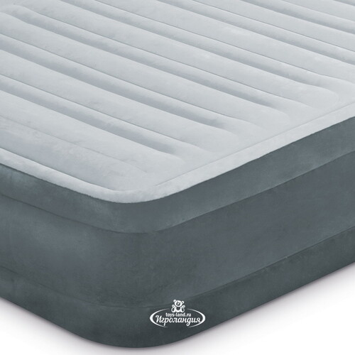 Надувная кровать с насосом Comfort-Plush 99*191*33 см INTEX