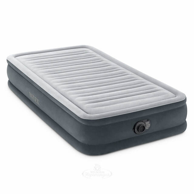 Надувная кровать с насосом Comfort-Plush 99*191*33 см INTEX