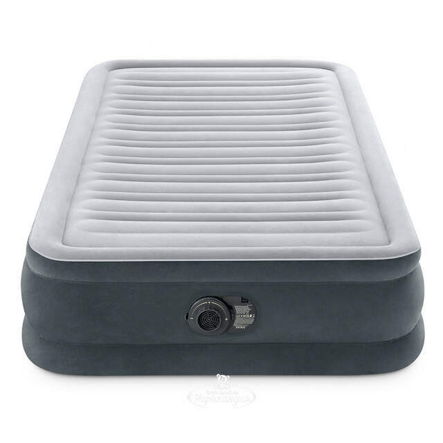 Надувная кровать с насосом Comfort-Plush 99*191*33 см INTEX