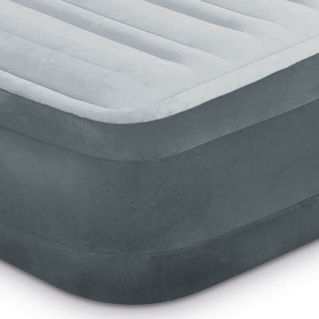 Надувная кровать с насосом Full Comfort-Plush 137*191*33 см INTEX