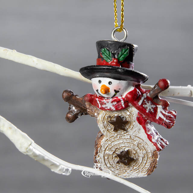 Ёлочная игрушка Лесной Снеговичок Фред 5 см, подвеска Breitner