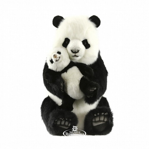 Большая мягкая игрушка Панда с детенышем 80 см Hansa Creation