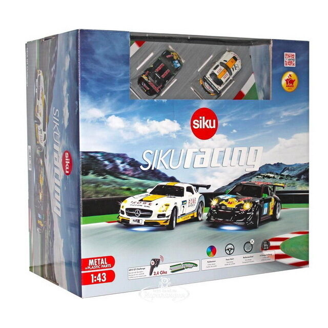 Набор машинок на радиоуправлении Siku Racing + автотрек и аксессуары SIKU
