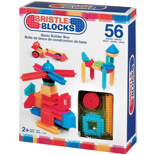 Игольчатый конструктор Базовый в коробке 56 элементов Bristle Blocks