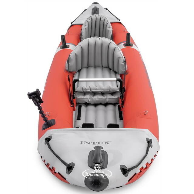 Надувная байдарка Excursion Pro двухместная 384*94*46 см + насос и вёсла INTEX