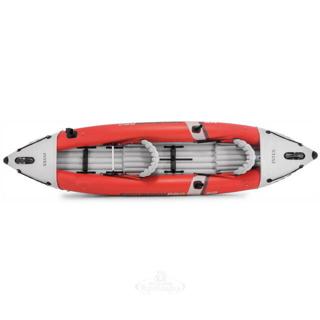 Надувная байдарка Excursion Pro двухместная 384*94*46 см + насос и вёсла INTEX