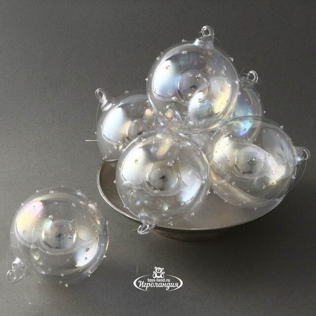 Набор стеклянных шаров Piccola Bolla Magica 10 см, 6 шт уцененный EDG