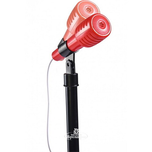 Микрофон Disko на стойке 50-100 см с дискошаром и подсветкой, совместим с MP3 Simba