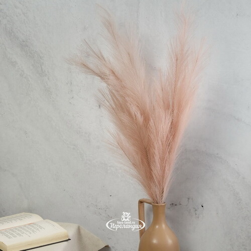 Декоративная ветка с перьями Коко Пальмьери 100 см, персиковая EDG