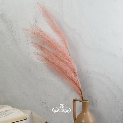 Декоративная ветка с перьями Коко Пальмьери 100 см, розовая EDG