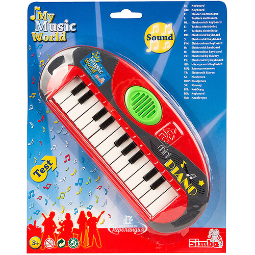 Музыкальная игрушка Пианино-мини 25 см красное Simba
