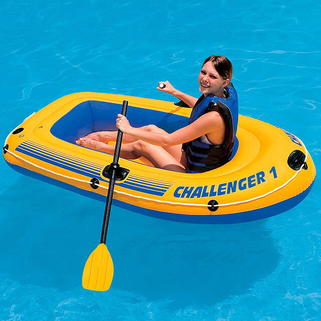 Надувная лодка Challenger-1 (Челленджер-1) одноместная 193*108*38 см INTEX (Интекс)