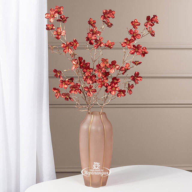 Искусственная ветка Фуджерра 84 см красная EDG