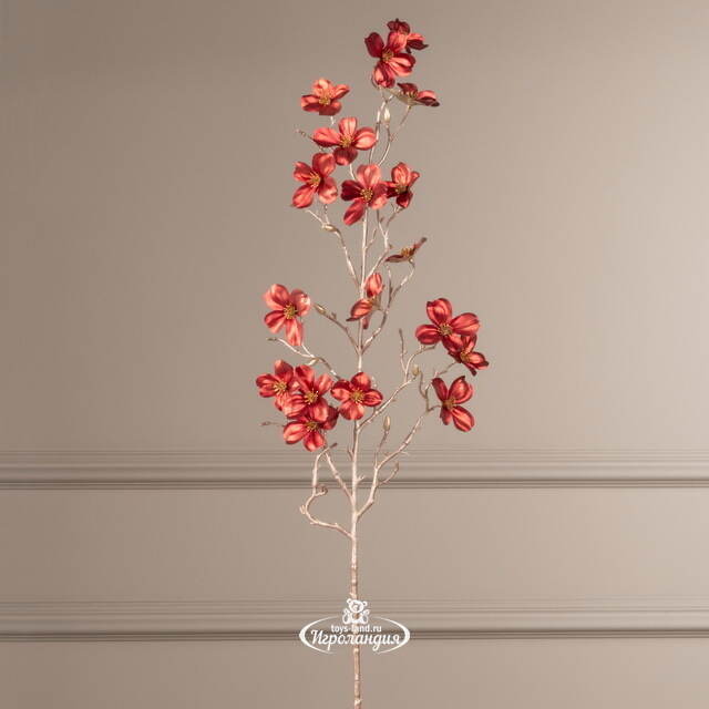 Искусственная ветка Фуджерра 84 см красная EDG