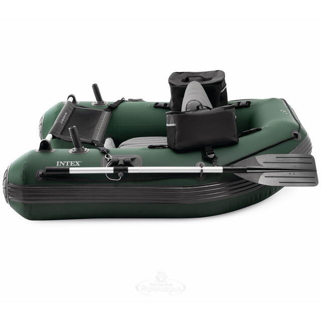 Надувная лодка для рыбалки Big Catch Pro 165*119*38 см + насос и весла INTEX