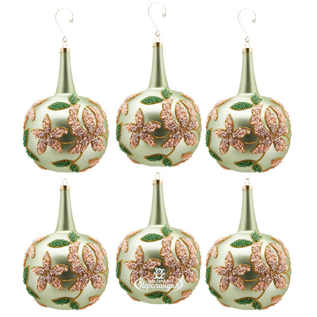 Набор стеклянных шаров Jardines de Julieta 10 см, 12 шт EDG