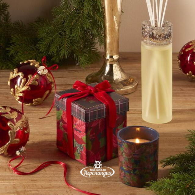 Новогодняя аромасвеча в музыкальной коробке Crystall Fleur - Cassis&Pion 9 см, 40 часов горения EDG