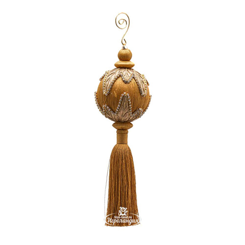 Елочный шар с кисточкой Fereria 28 см золотой EDG